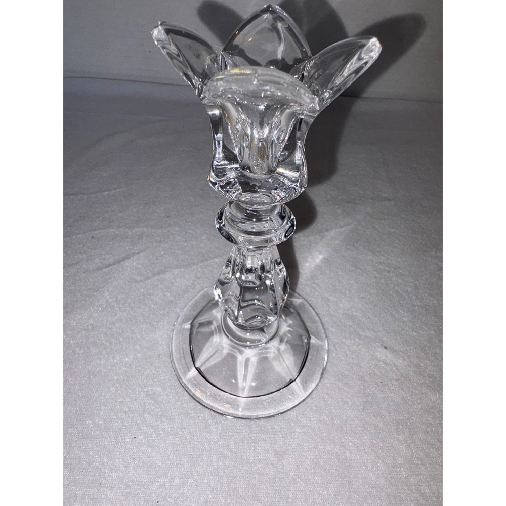 Gorham Crystallites Viscount Lead Crystal Candlestick Holder 6.75in Vintage - Picture 4 of 8